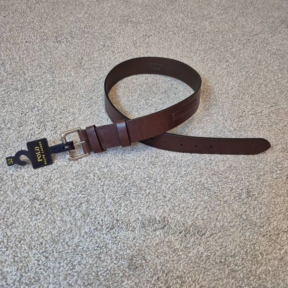 POLO RALPH LAUREN MEN'S Brown BELT SIZE 32 NEW - Picture 1 of 7